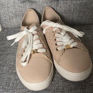 Pink and Gold Sneakers